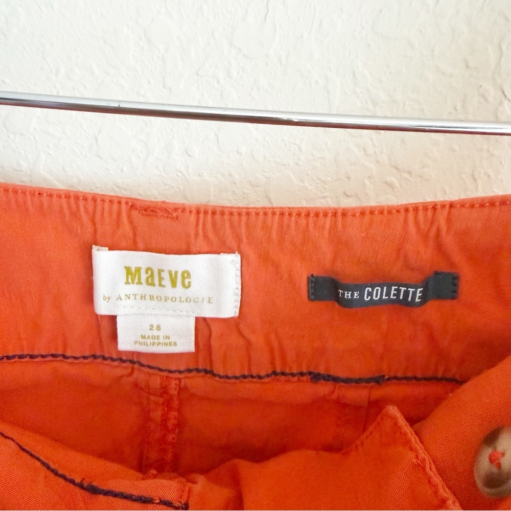 Maeve The Colette Orange Cropped Wide Leg Pants Size 8 - Picture 4 of 8